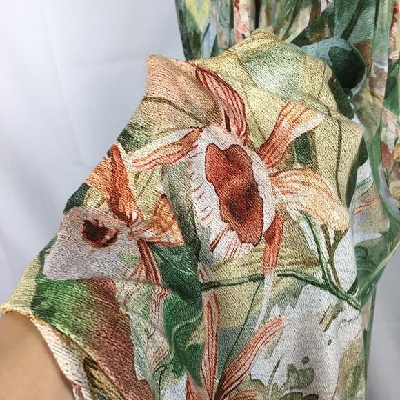 Soft Surroundings Vivienne Floral Print Paneled Colorful Maxi Dress Plus Size 1X - Picture 9 of 16